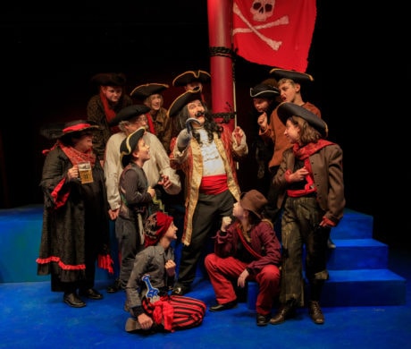 Will Stevenson as Captain Hook and E. Augustus Knapp as Smee. Photo Credit: Keith Waters/Kx Photography.