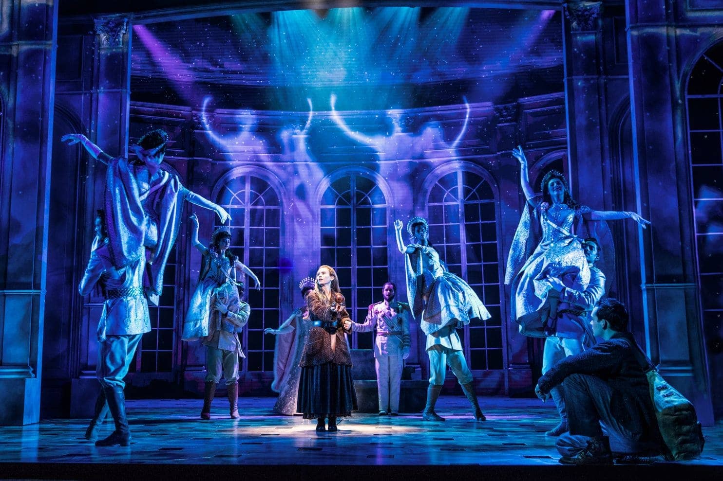 Lila Coogan and the company of 'Anastasia.' Photo by Evan Zimmerman.