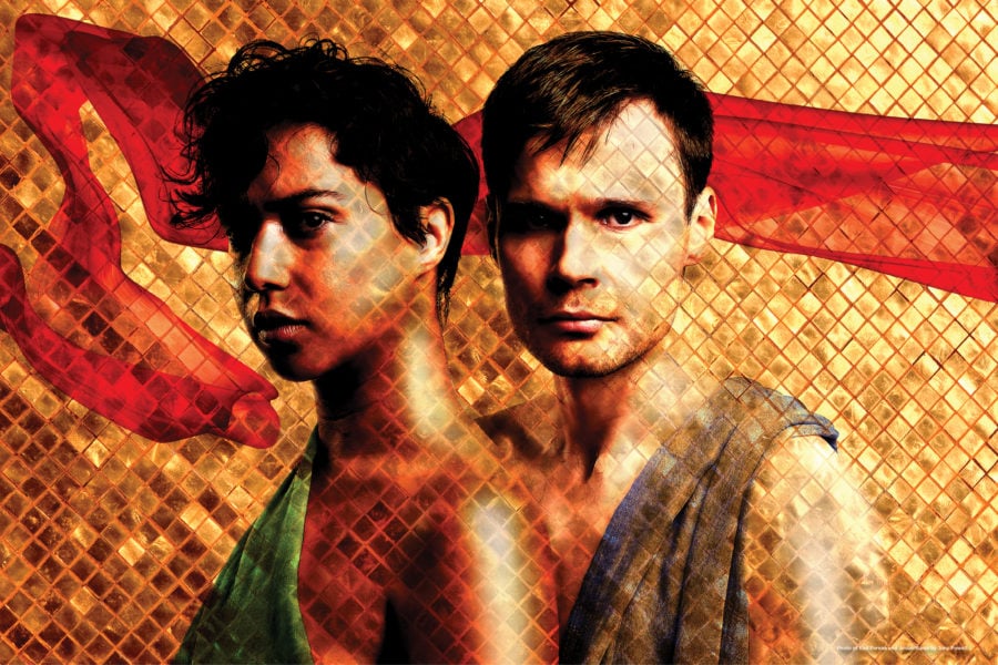 Rad Pereira as Electra and Josiah Bania as Orestes in Shakespeare Theatre Company's 'The Oresteia.' Portrait by Tony Powell.
