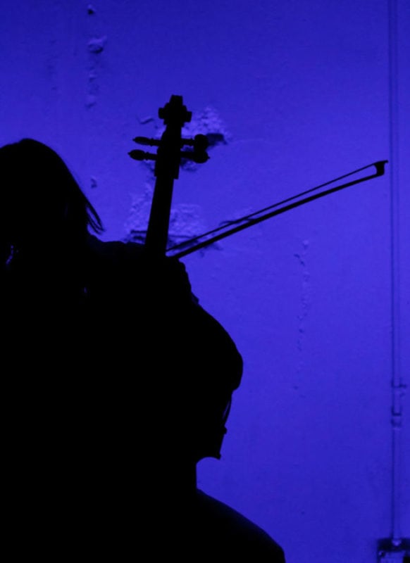 Cellist Amanda Gookin performing in the Dupont Underground as part of the Kennedy Center Direct Current Festival on March 29. Photo by Anu Dev.