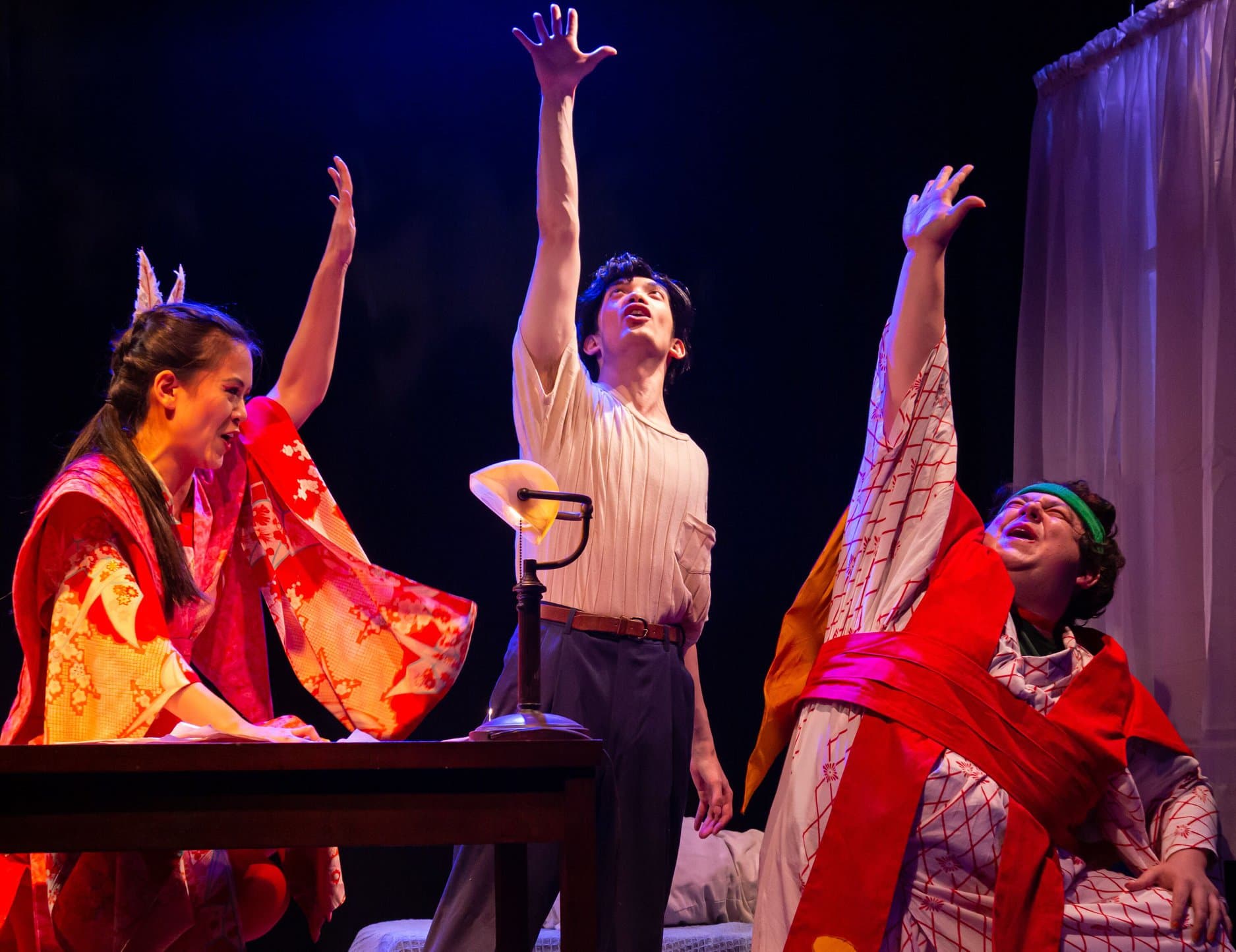 The Hub Theatre's world premiere production of Sam Hamashima's 'American Spies and Other Homegrown Fables' plays through August 4. Photo by Ryan Maxwell Photography.