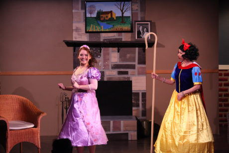 Alex Guyker and Karen Winokur in Sandy Spring Theatre Group's production of 'Vanya and Sonia and Masha and Spike.' Photo by Scott D'Vileskis.