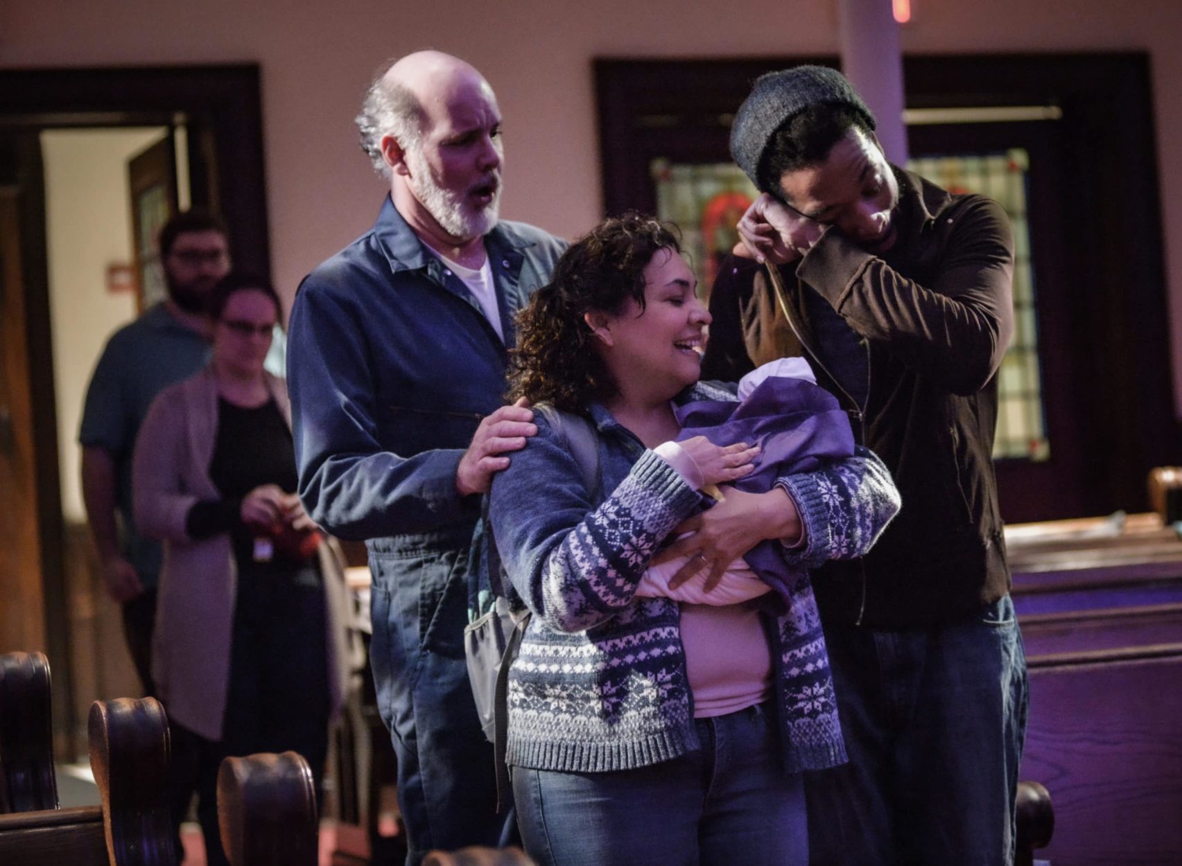 Kerry Wilkerson, Elizabeth Mondragon, and Jarrod Lee in 'L'enfance du Christ.' Photo by RX Loft.