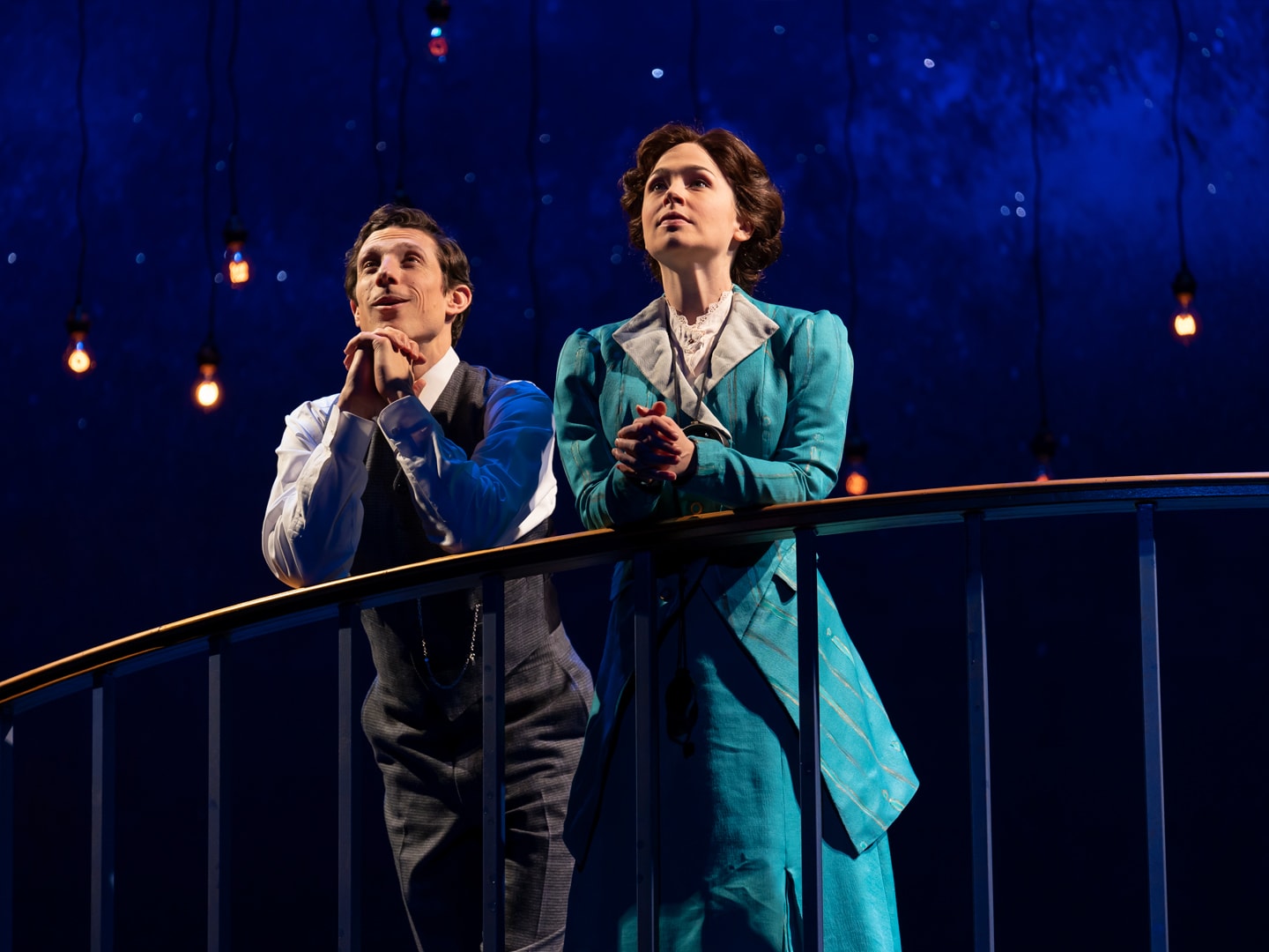 Jonathan David Martin as Peter and Laura C. Harris as Henrietta in 'Silent Sky' at Ford's Theatre. Photo by Scott Suchman.